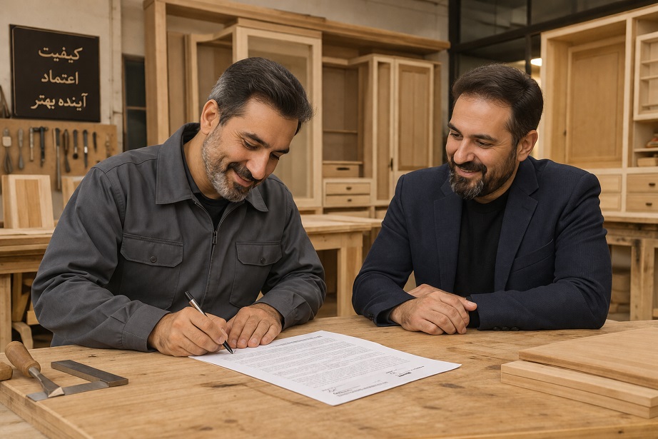 دانلود رایگان فرم قرارداد کابینت تک برگی PDF