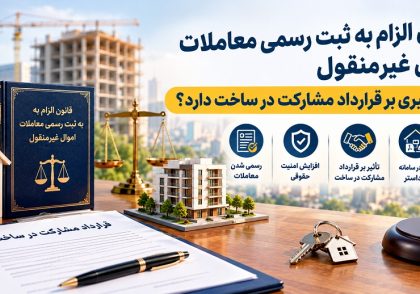قانون الزام به ثبت رسمی معاملات اموال غیرمنقول چه تأثیری بر قرارداد مشارکت در ساخت دارد؟