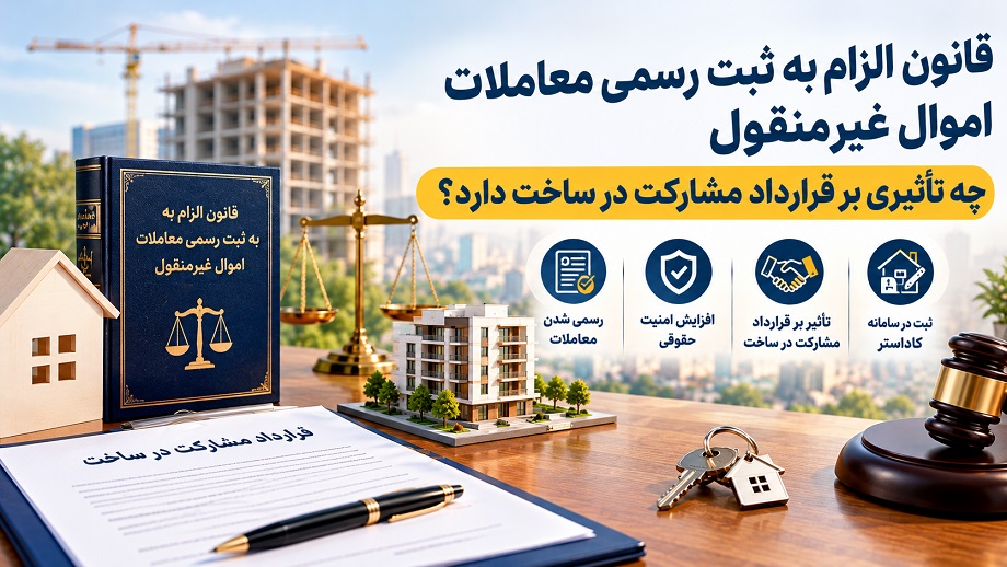 قانون الزام به ثبت رسمی معاملات اموال غیرمنقول چه تأثیری بر قرارداد مشارکت در ساخت دارد؟