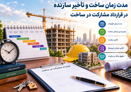 مدت زمان ساخت و تأخیر سازنده در قرارداد مشارکت در ساخت و محاسبه آن چگونه است
